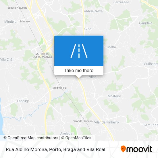 Rua Albino Moreira mapa