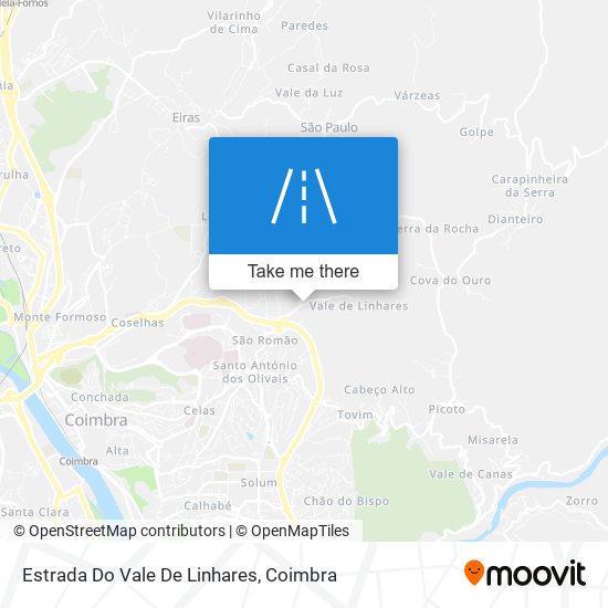 Estrada Do Vale De Linhares map