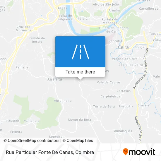 Rua Particular Fonte De Canas map
