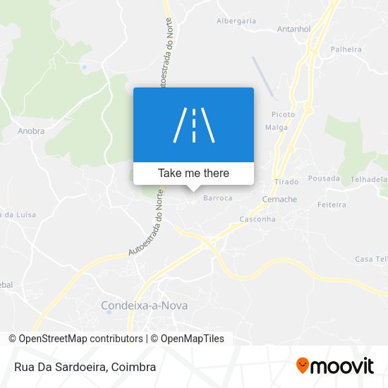 Rua Da Sardoeira mapa
