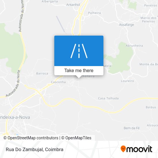 Rua Do Zambujal mapa