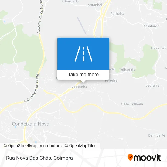 Rua Nova Das Chãs map