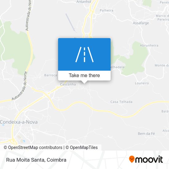 Rua Moita Santa mapa