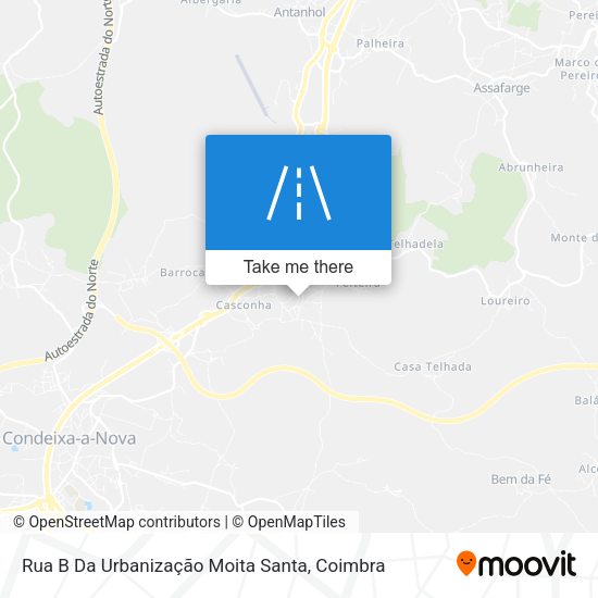 Rua B Da Urbanização Moita Santa mapa