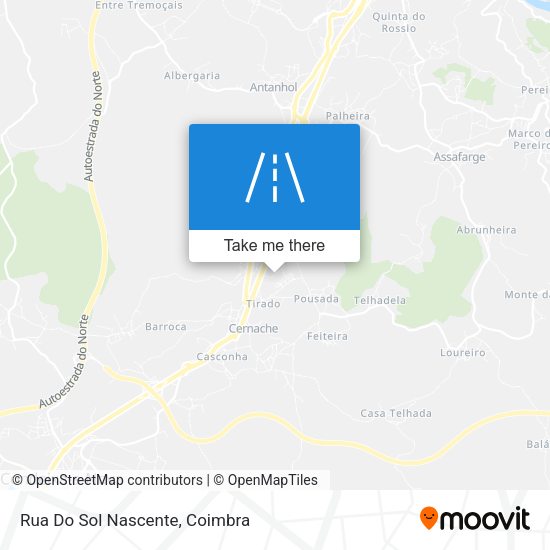 Rua Do Sol Nascente mapa