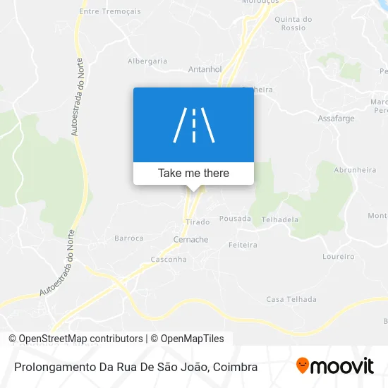Prolongamento Da Rua De São João map