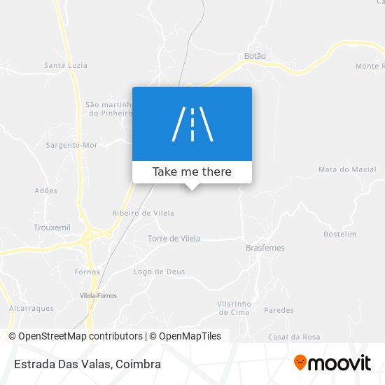 Estrada Das Valas mapa