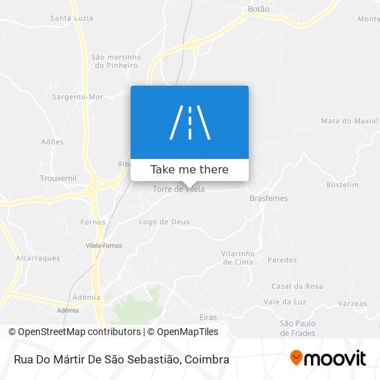 Rua Do Mártir De São Sebastião mapa