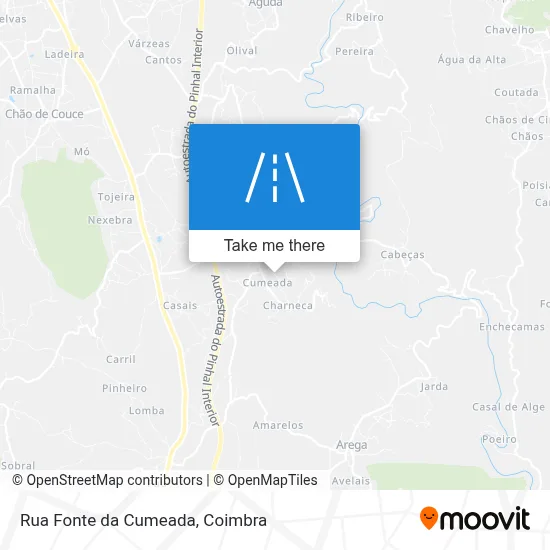 Rua Fonte da Cumeada map