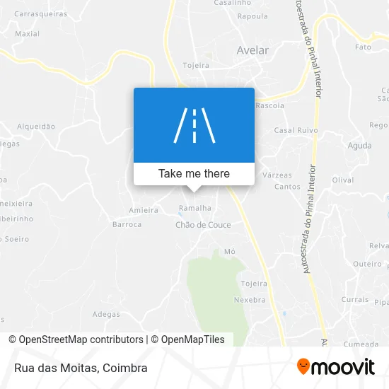 Rua das Moitas map