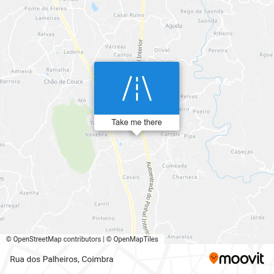Rua dos Palheiros map