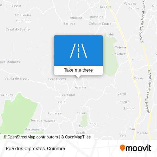 Rua dos Ciprestes map