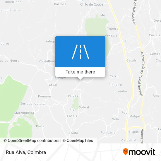 Rua Alva map