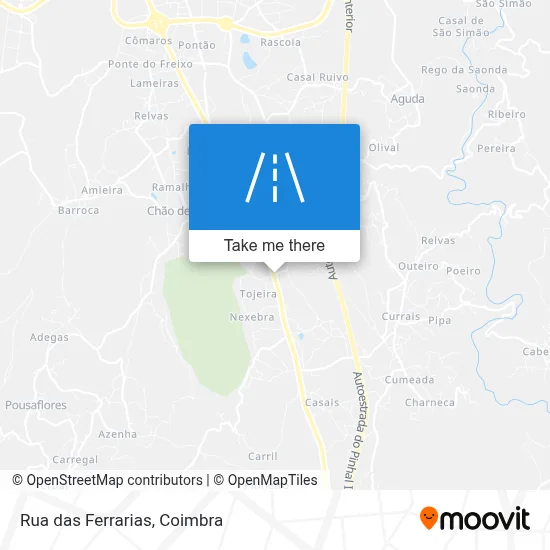 Rua das Ferrarias map