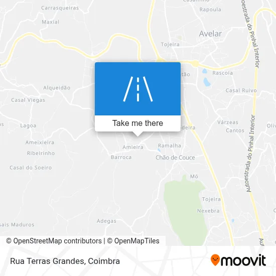 Rua Terras Grandes map