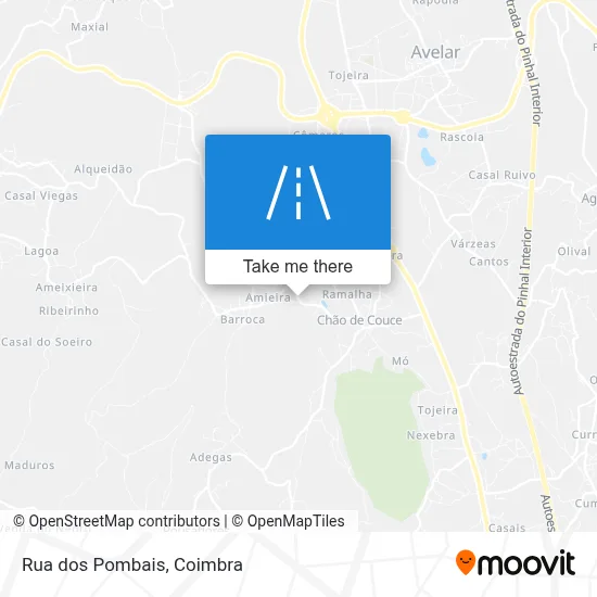 Rua dos Pombais map