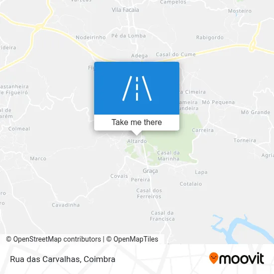Rua das Carvalhas map