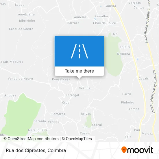 Rua dos Ciprestes map