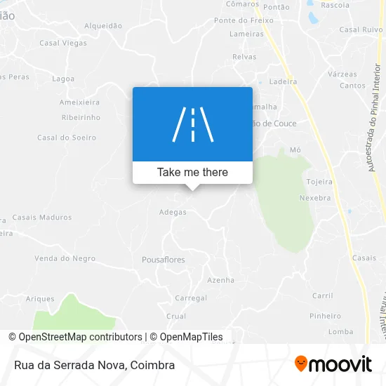 Rua da Serrada Nova map