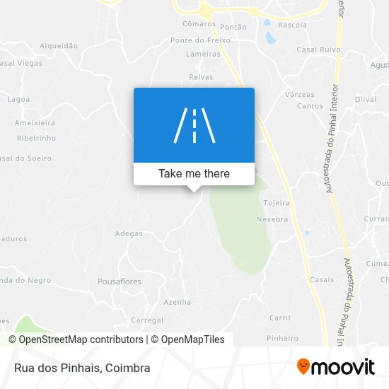 Rua dos Pinhais map