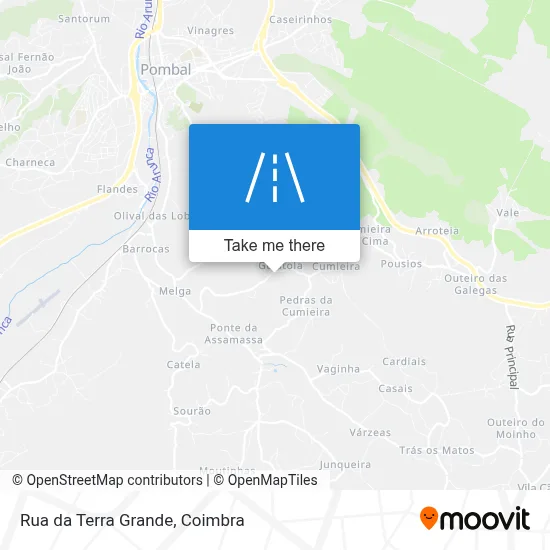 Rua da Terra Grande map