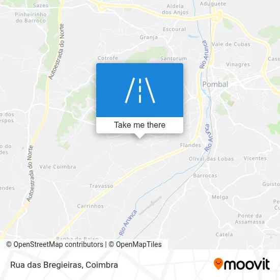 Rua das Bregieiras map