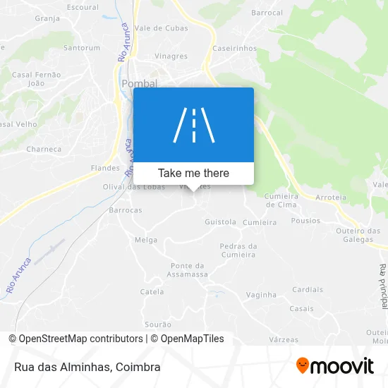 Rua das Alminhas map