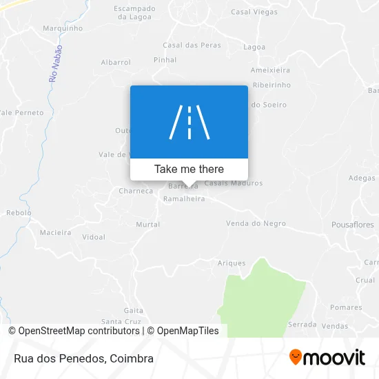 Rua dos Penedos map