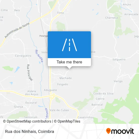 Rua dos Ninhais map