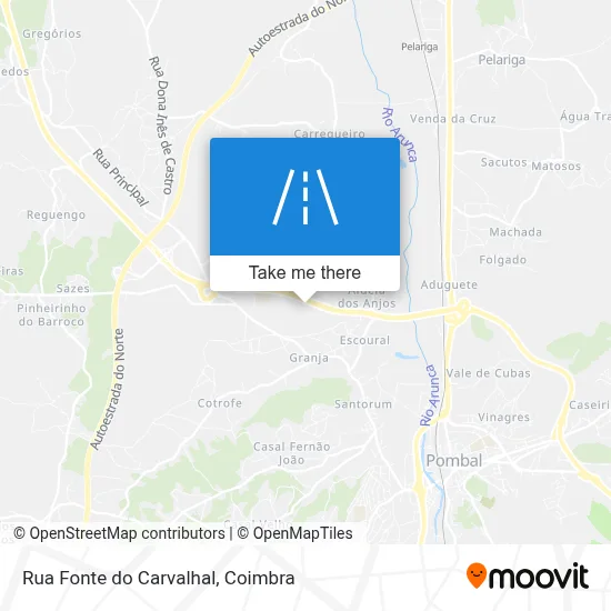 Rua Fonte do Carvalhal map
