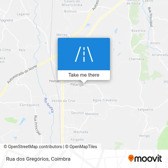 Rua dos Gregórios map
