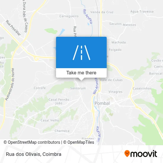 Rua dos Olivais map