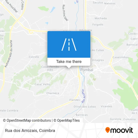 Rua dos Arrozais map