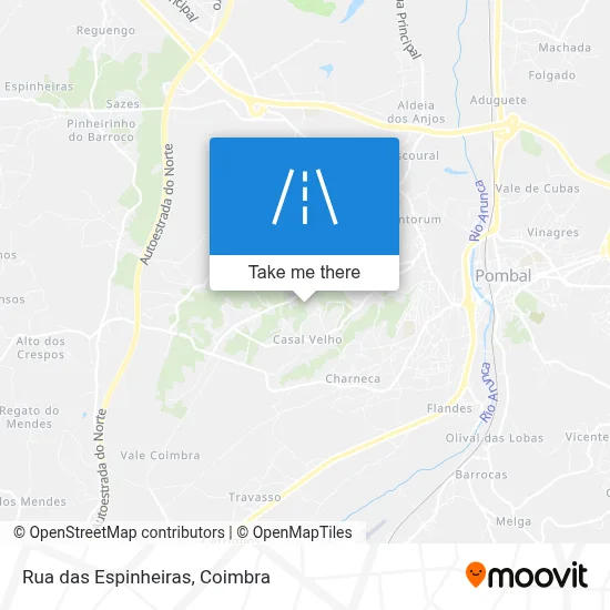 Rua das Espinheiras map
