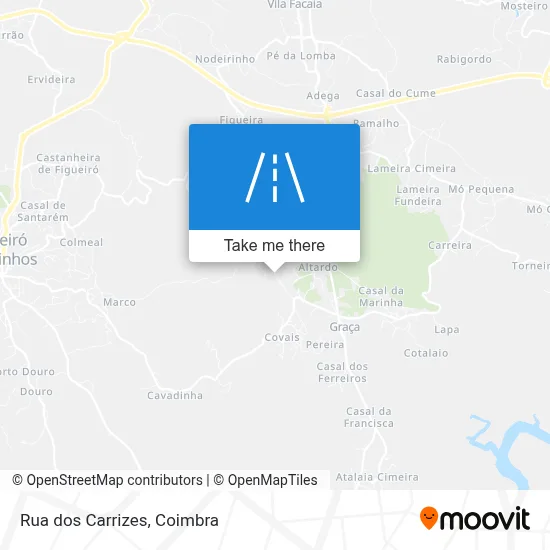 Rua dos Carrizes map