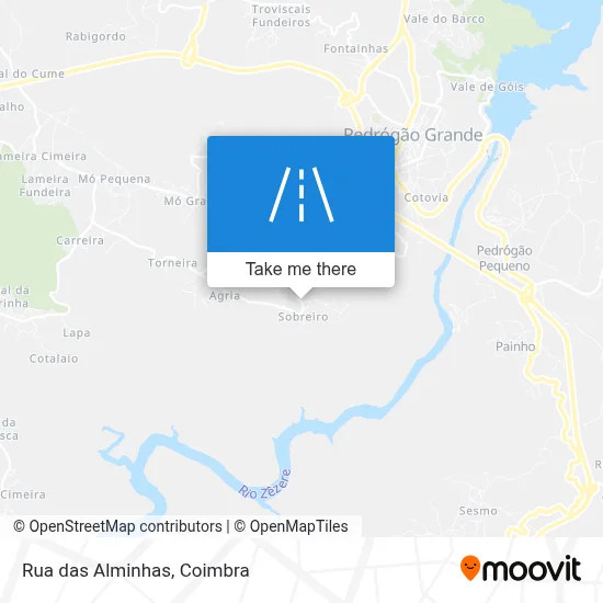 Rua das Alminhas map