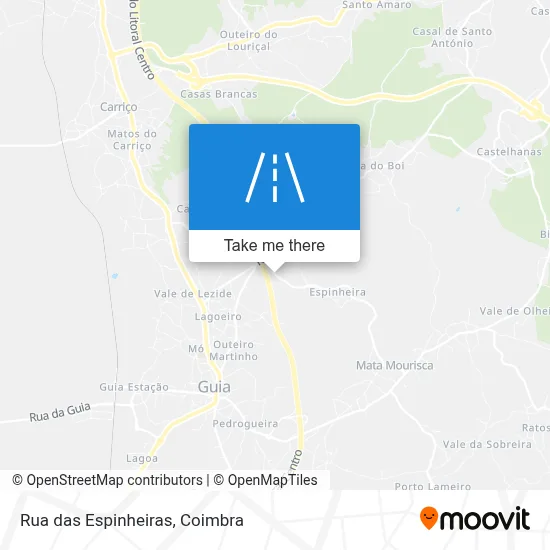 Rua das Espinheiras map