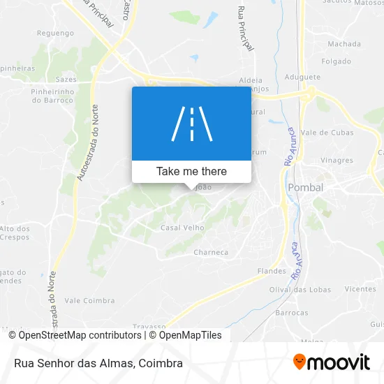 Rua Senhor das Almas map