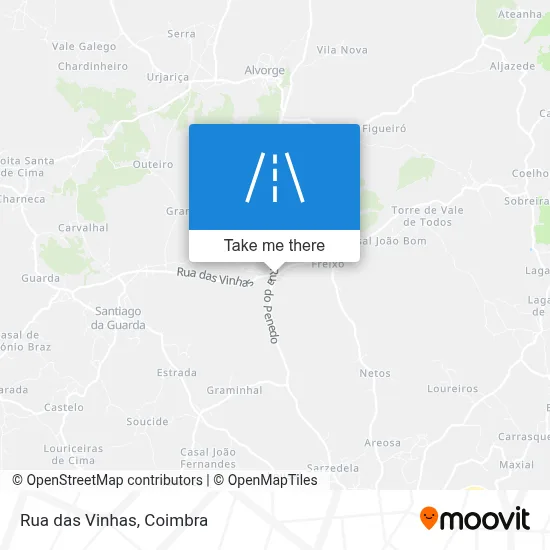 Rua das Vinhas map