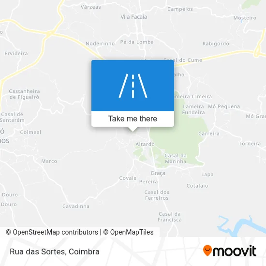 Rua das Sortes map