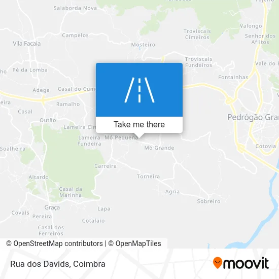 Rua dos Davids map