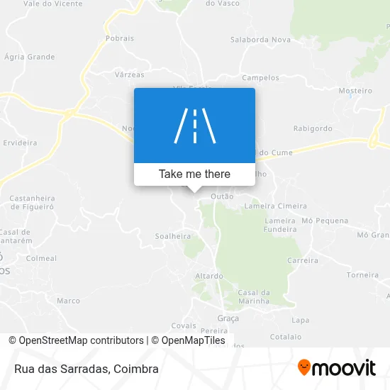 Rua das Sarradas map