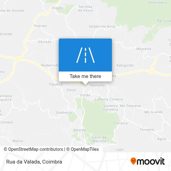 Rua da Valada map
