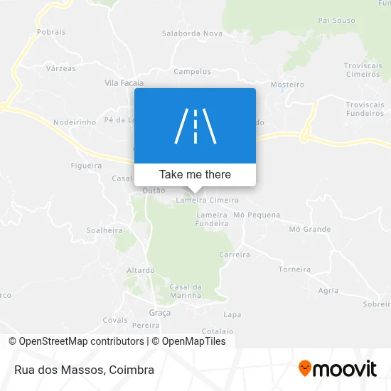 Rua dos Massos map