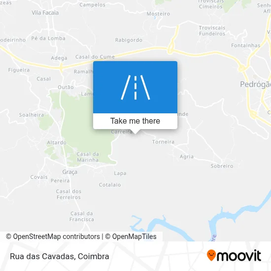 Rua das Cavadas map