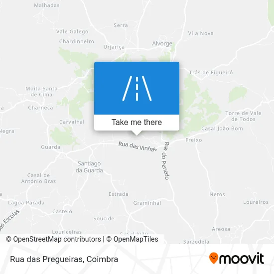 Rua das Pregueiras map