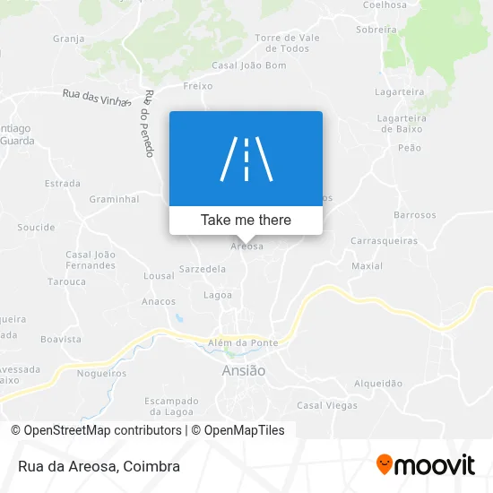 Rua da Areosa map