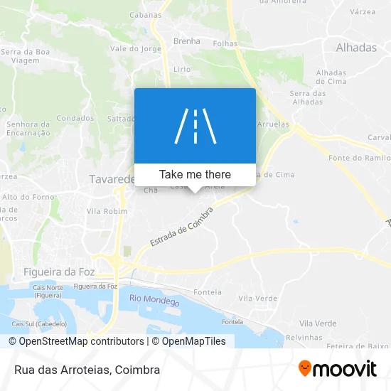 Rua das Arroteias map