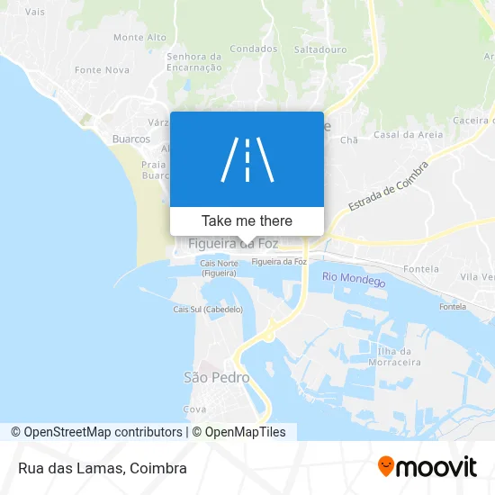 Rua das Lamas map