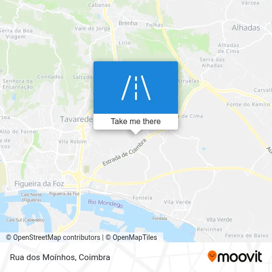 Rua dos Moínhos map